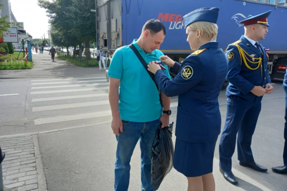 Акция «Цвета Родины» на улицах Твери. Фото: УФСИН Тверской области.
