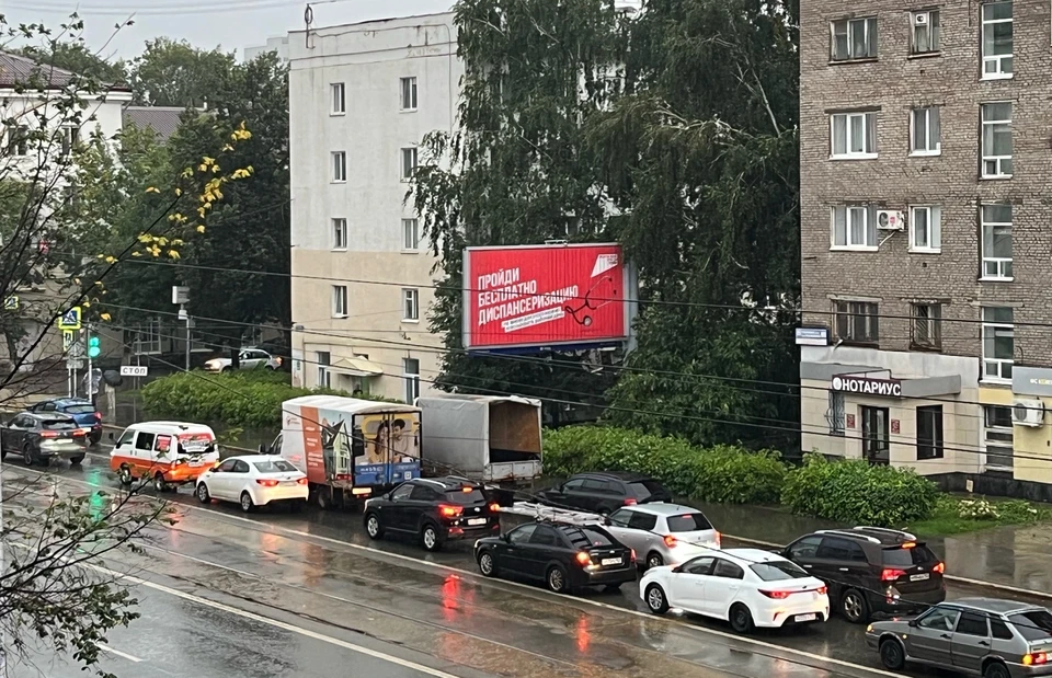 В Уфе зафиксировали восьмибалльные пробки.