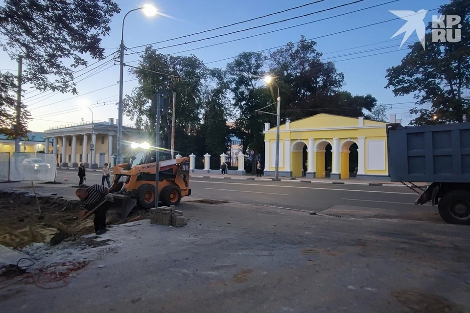 Подготовка к переносу перехода на улице Ленина уже началась.