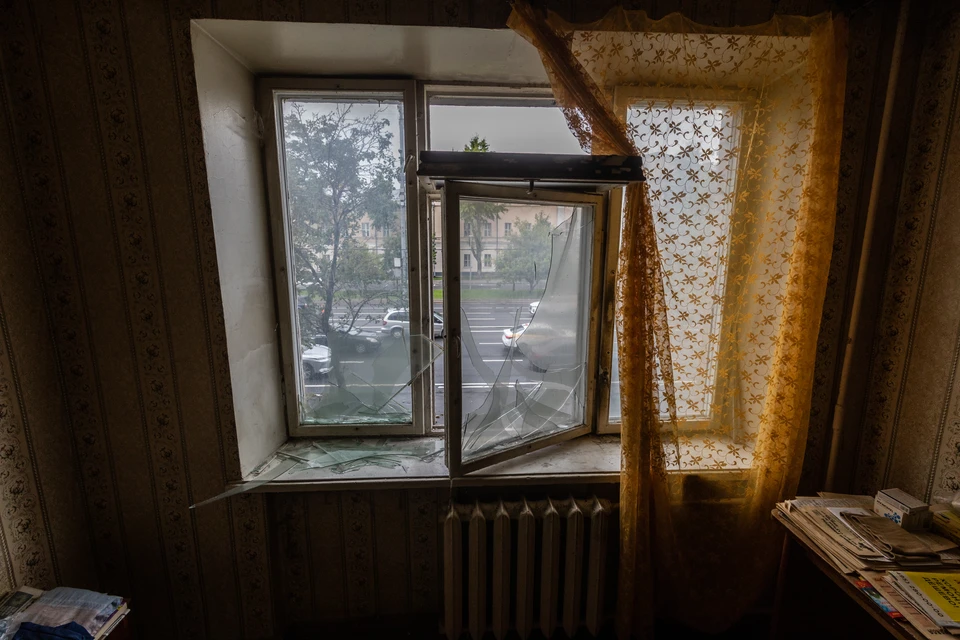 В центре Ростова начались восстановительные работы после падения БПЛА в ночь на 27 августа.