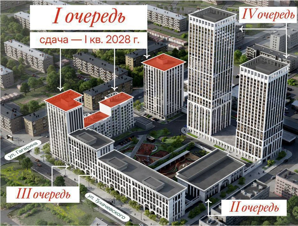 В Кемерово стартовало строительство жилого комплекса на улице Гагарина.