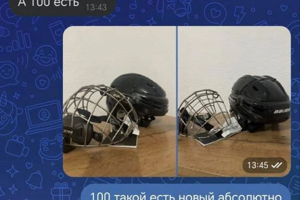 Спортсмен из города Шарыпово купил у мошенника хоккейную каску. Фото: МВД