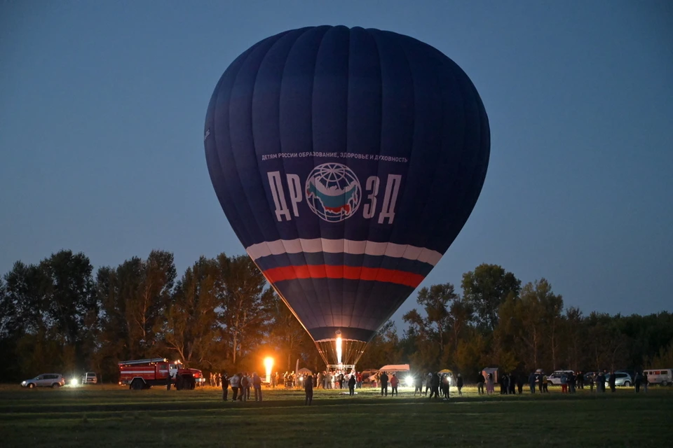 Воздушный шар перед взлетом. Фото: пресс-служба ФосАгро.