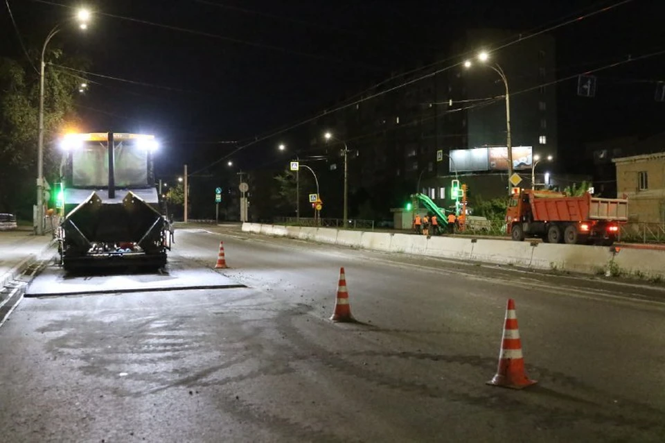В Кемерове продолжают обновлять Кузнецкий проспект и улицу Красноармейскую. Фото: администрация города Кемерово.