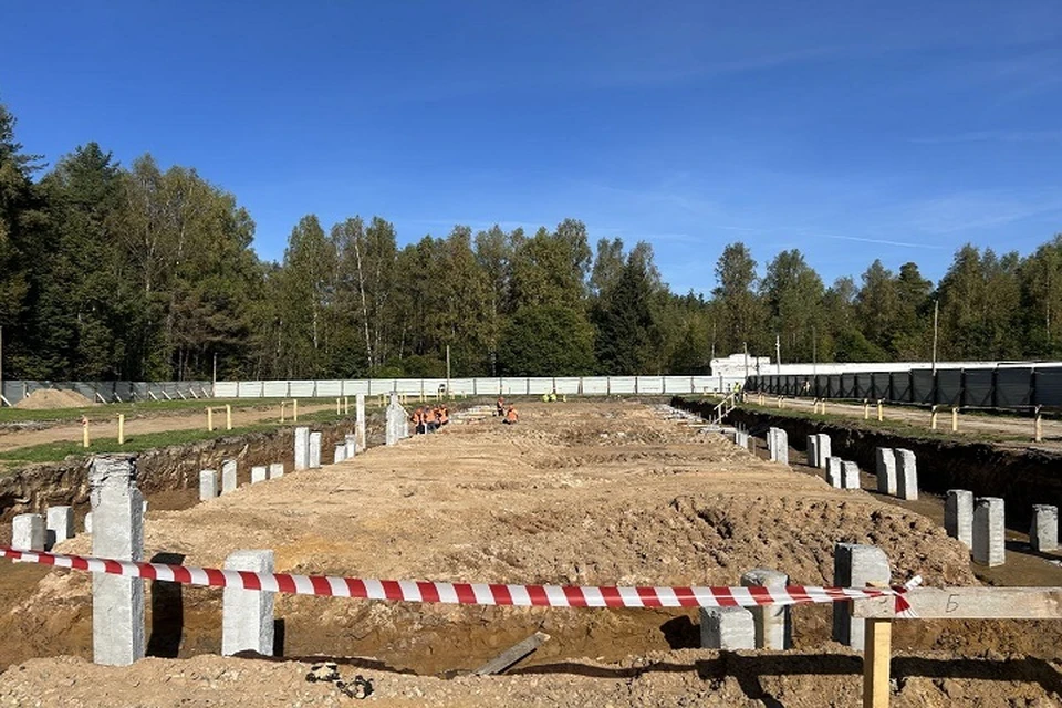 Строительство центра единоборств в разгаре.