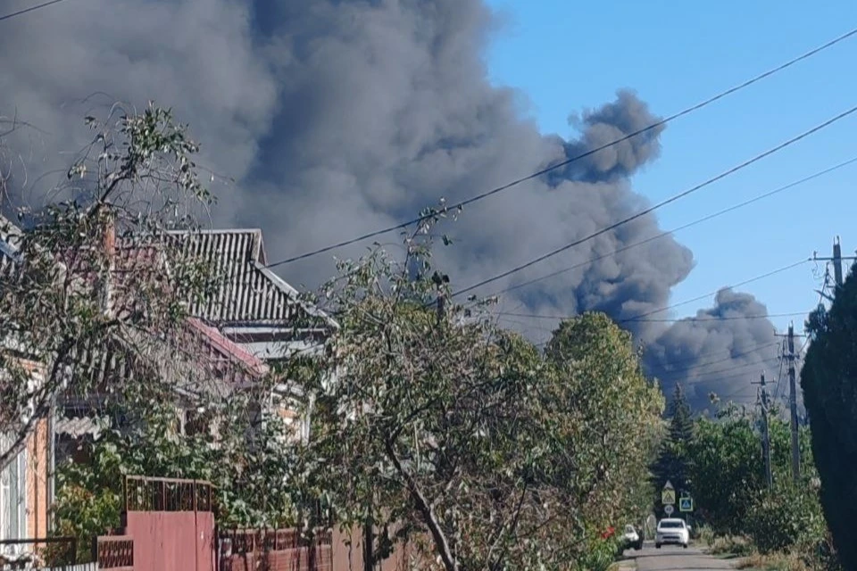 Пожар в станице Динской Фото: соцсети