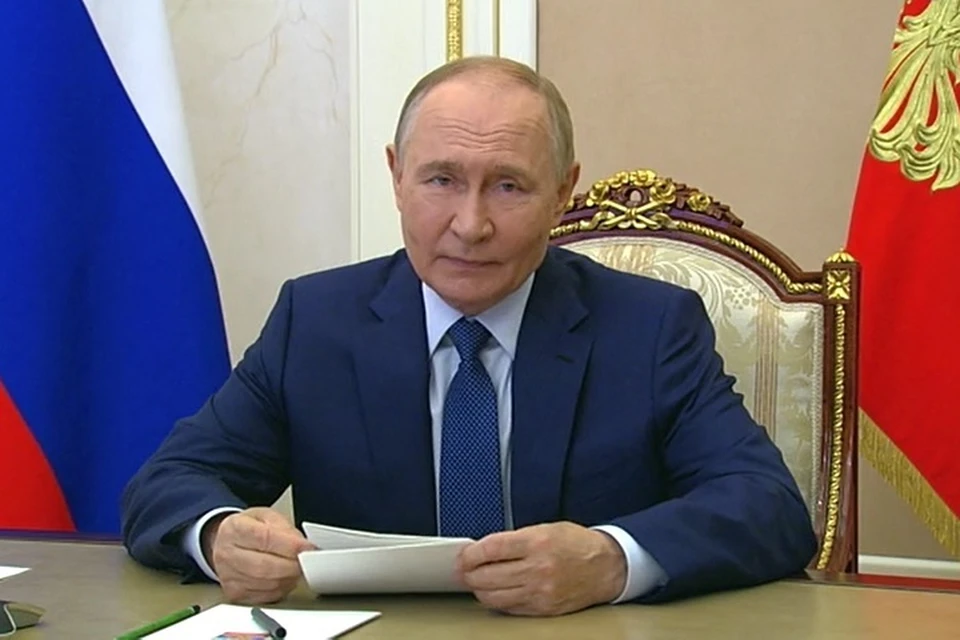 Путин по видеосвязи открыл административно-лабораторные комплексы в ДНР. Фото: kremlin.ru