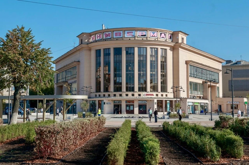 Площадь перед Автозаводским универмагом полностью преобразилась. Фото: тг-канал Юрия Шалабаева