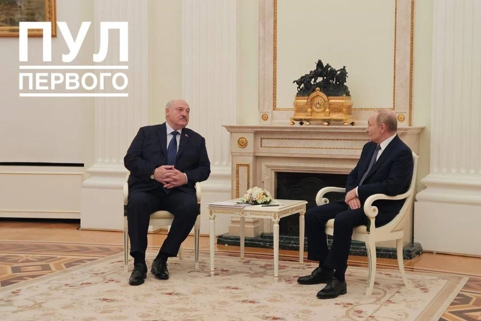 Лукашенко и Путин обсудили строительство новой атомной станции в Беларуси. Фото: телеграм-канал «Пул Первого».