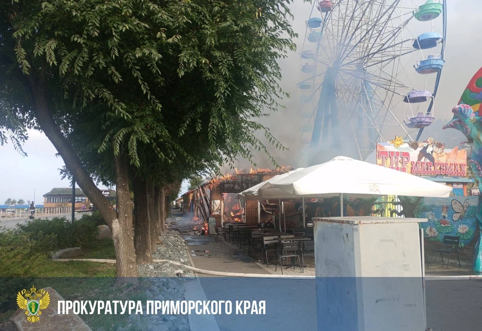 Прокуратура взяла на контроль расследование причин пожара в кафе Владивостока Фото: прокуратура Приморья