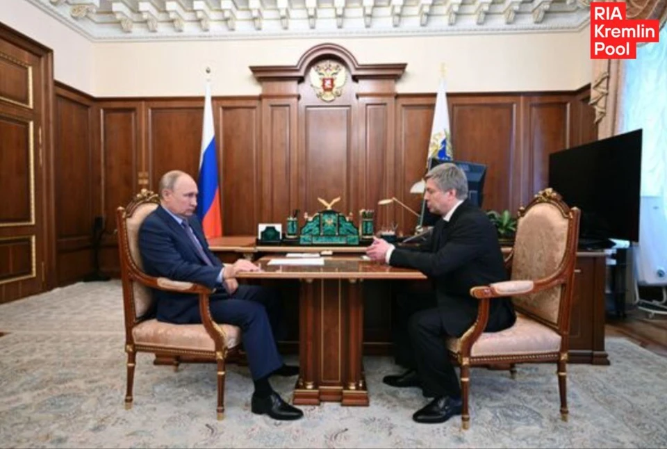 Владимир Путин примет в Кремле губернатора Ульяновской области Алексея Русских | ФОТО: телеграм-канал RIA_Kremlinpool