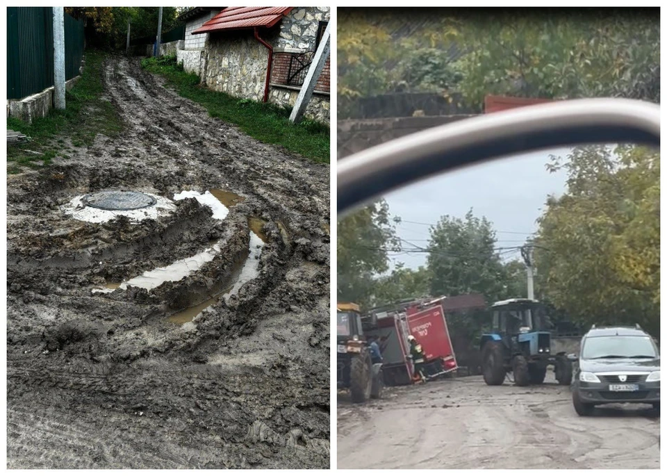 Так выглядят дороги в селе Раковец, Сорокского района. Фото: коллаж КП