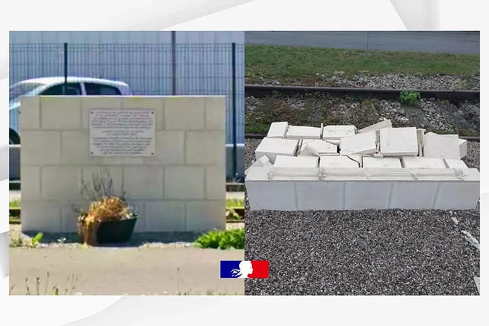 Неизвестные разрушили мемориал жертвам Холокоста недалеко от Парижа. Фото: Préfecture de l'Aisne