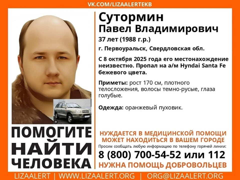 В Свердловской области пропал мужчина на иномарке. Фото: поисковый отряд «ЛизаАлерт»