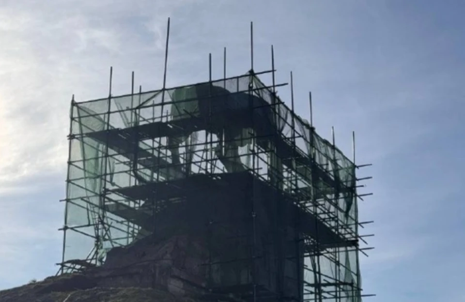 Исторический монумент в Уфе разбирают для восстановления. Фото: https://t.me/sulaevufa