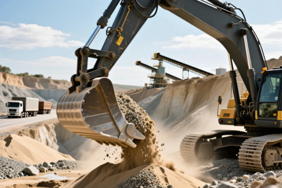 Выявили незаконную добычу песка и гравия. Фото: сгенерировано нейросетью