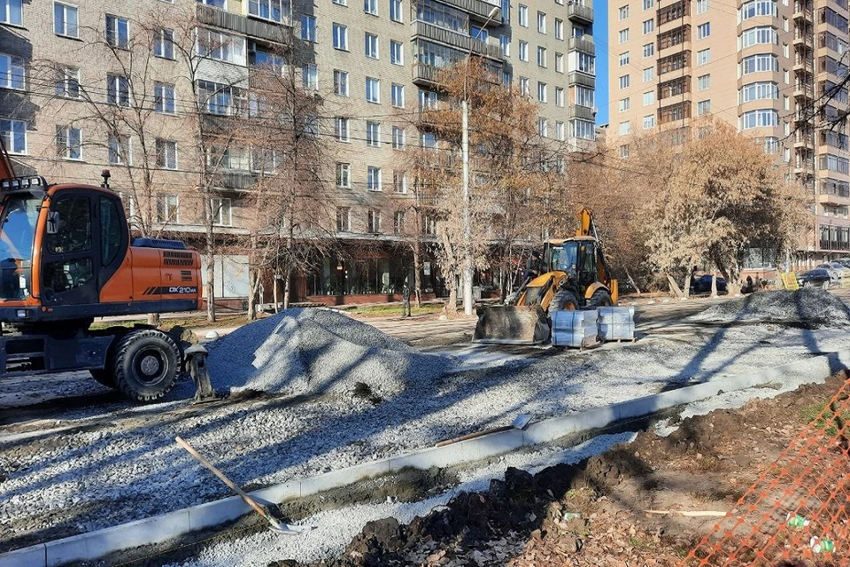 Работы от Центрального парка до улицы Орджоникидзе идут в Новосибирске. Фото: мэрия Новосибирска