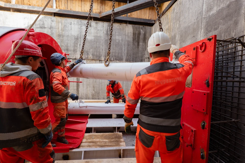 Монтаж тоннелепроходческого комплекса. Фото: "СоюзДонСтрой"