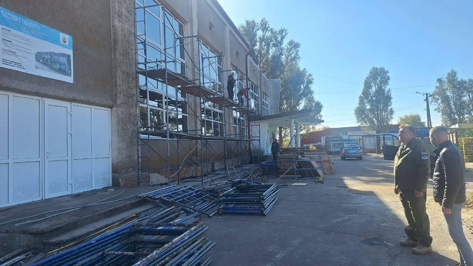 В здании Дома культуры делают ремонт. Фото - администрация Мелитополя