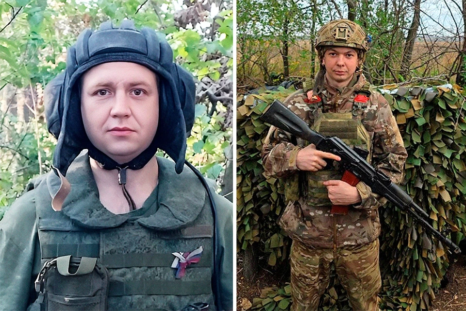 Гвардии сержант Игорь Бабенков и гвардии матрос Юрий Горянский