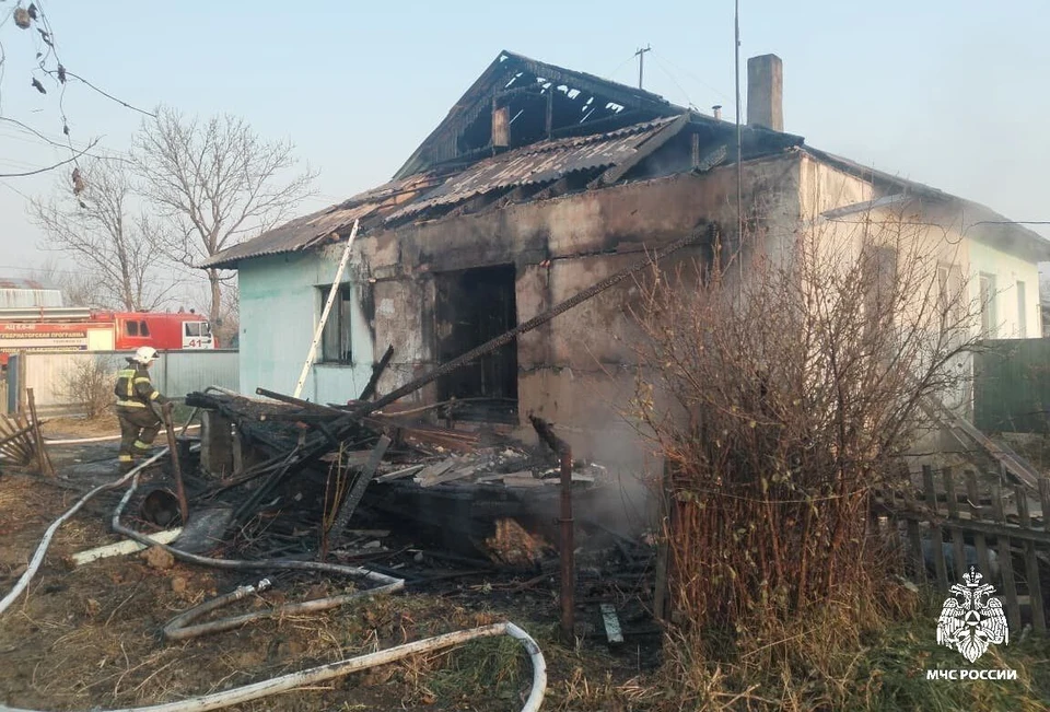 В селе Вадимовка Приморского края при пожаре погиб мужчина Фото: МЧС Приморского края