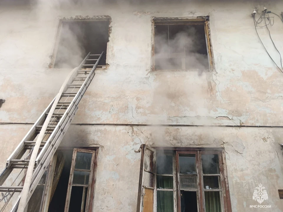 В Алексине сгорело заброшенное здание.