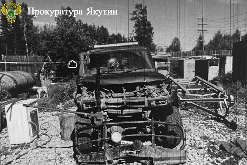 Сторож угнал машину с охраняемой им базы и устроил ДТП в Ленске. Фото: прокуратура Якутии