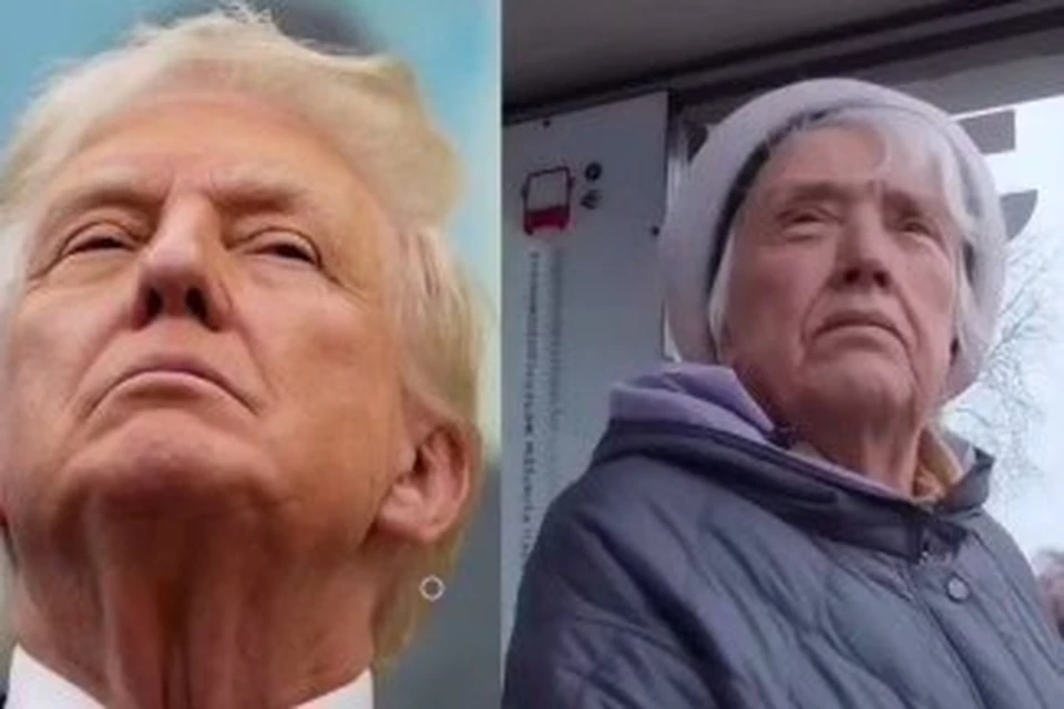 В интернете завирусилось видео с похожей на Трампа женщиной из Перми. Фото: соцсети