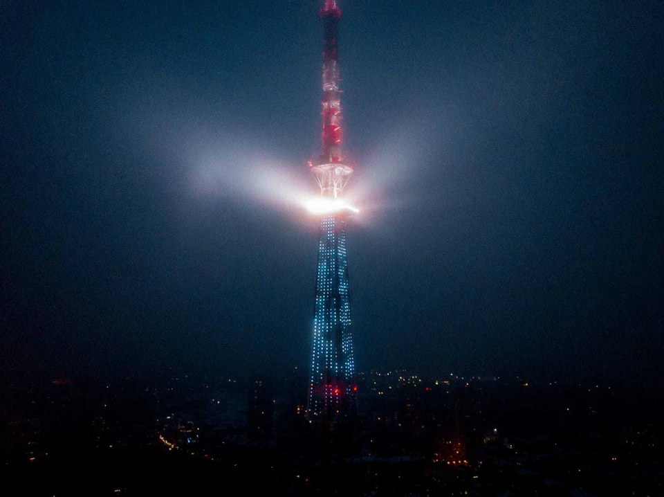 Нижегородская телебашня включит праздничную подсветку 4 ноября. Фото: филиал РТРС «Нижегородский областной радиотелевизионный передающий центр».