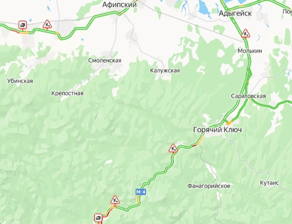 Пробки на трассе М-4 "Дон". Фото: скриншот