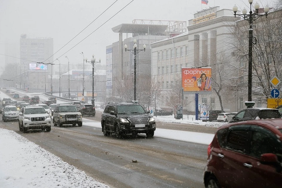 На дорогах Хабаровска экстремально