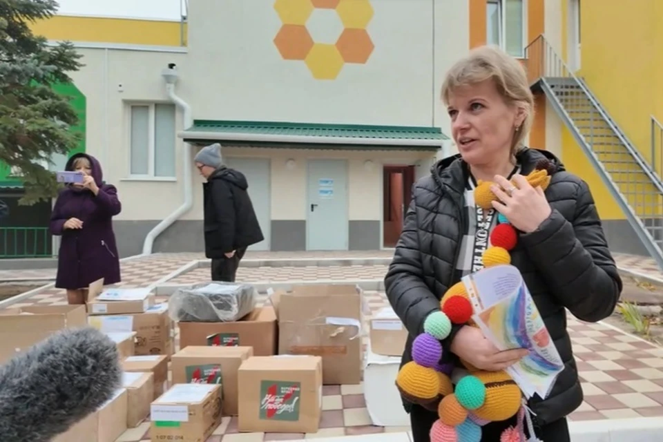Гумпомощь прислали с Кубани в детсад "Ромашка" в Энергодаре. Фото: Народный фронт Запорожской области