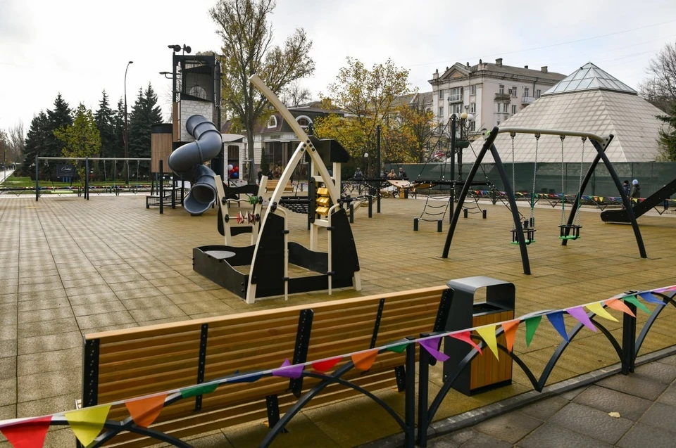 Новая площадка уже стала центром притяжения для маленьких дончан. Фото: ТГ/Кулемзин