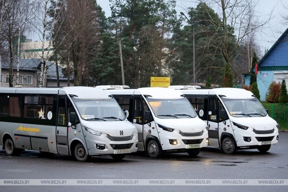 Новые автобусы из автопарков Минской области вышли на маршруты. Фото: БелТА.