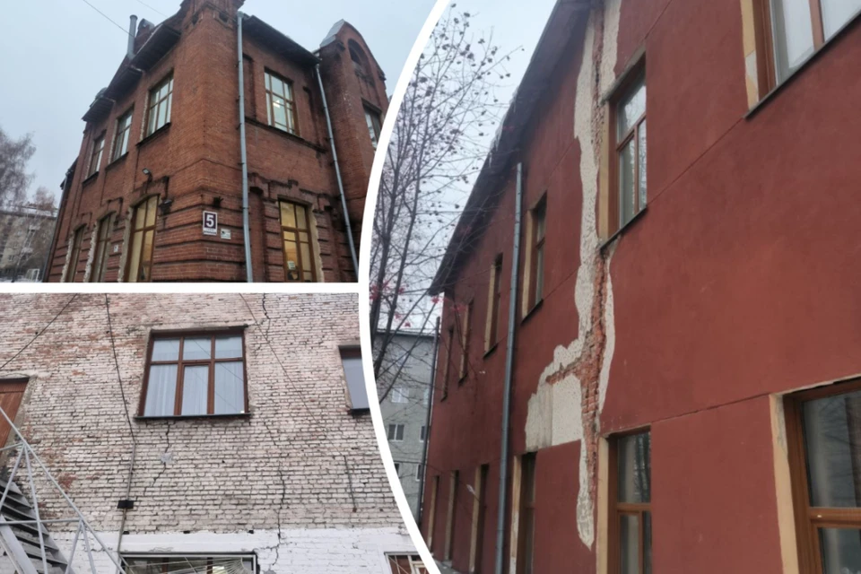 В Новосибирске закрыли старейшую школу из-за трещины в пристройке.