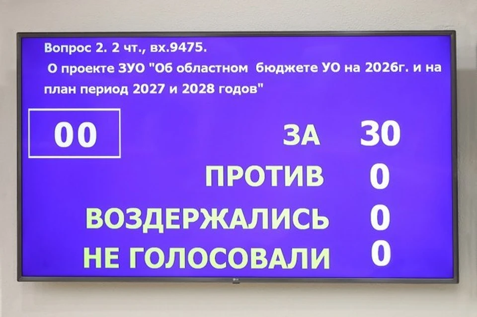 28 ноября в Законодательном собрании депутаты в окончательном чтении рассмотрели бюджет региона. Фото: ЗСО УО