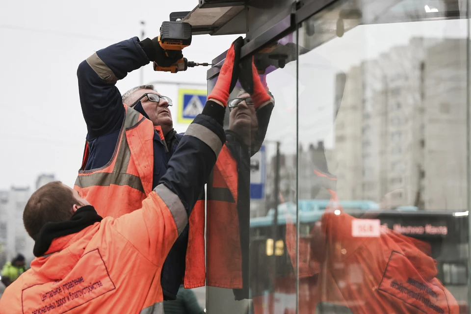 Дорожники восстановили остановку. Фото: gov.spb.ru