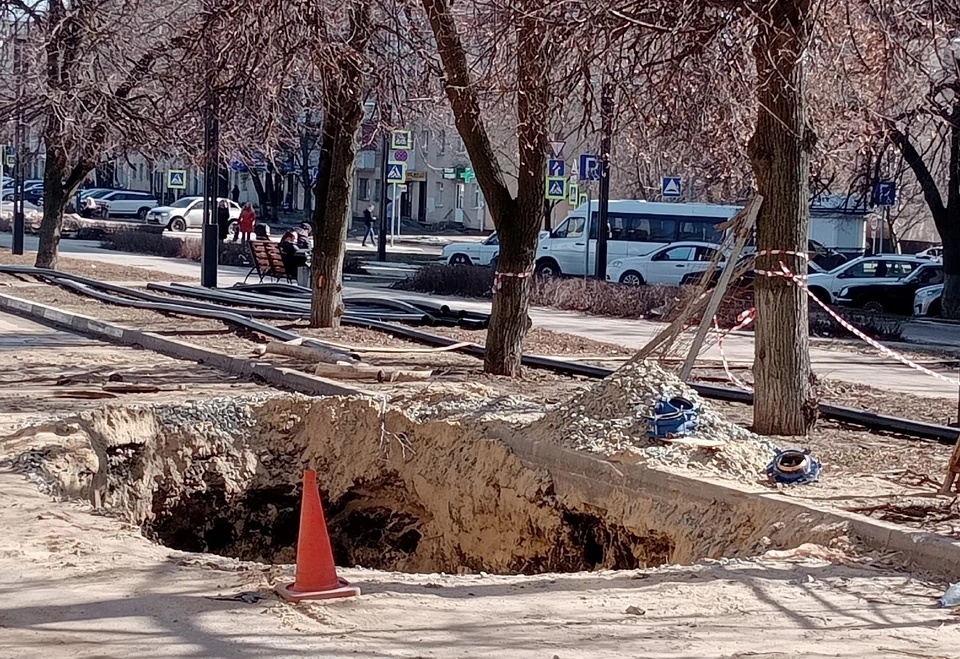 На Народном бульваре в Белгороде завершили замену сети водоснабжения