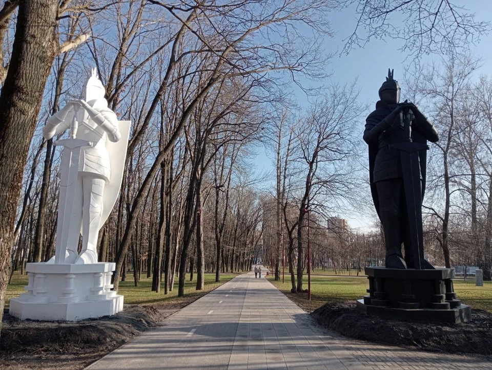 В Белгороде начали монтировать шахматную беседку