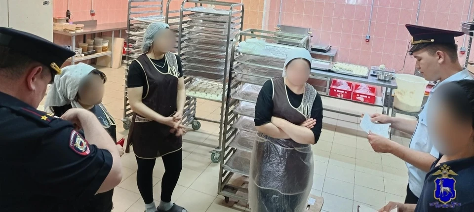 Полицейские проверяют наличие действующих патентов на работу, разрешений на временное проживание либо ВНЖ