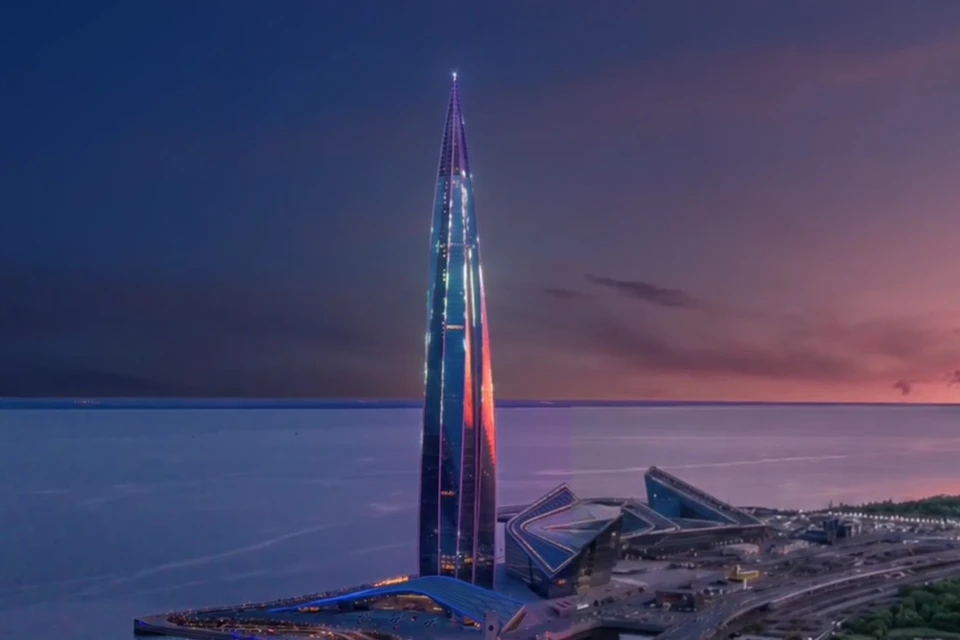 Лахта Центр засияет праздничными огнями. Фото: https://max.ru/lakhtacenter
