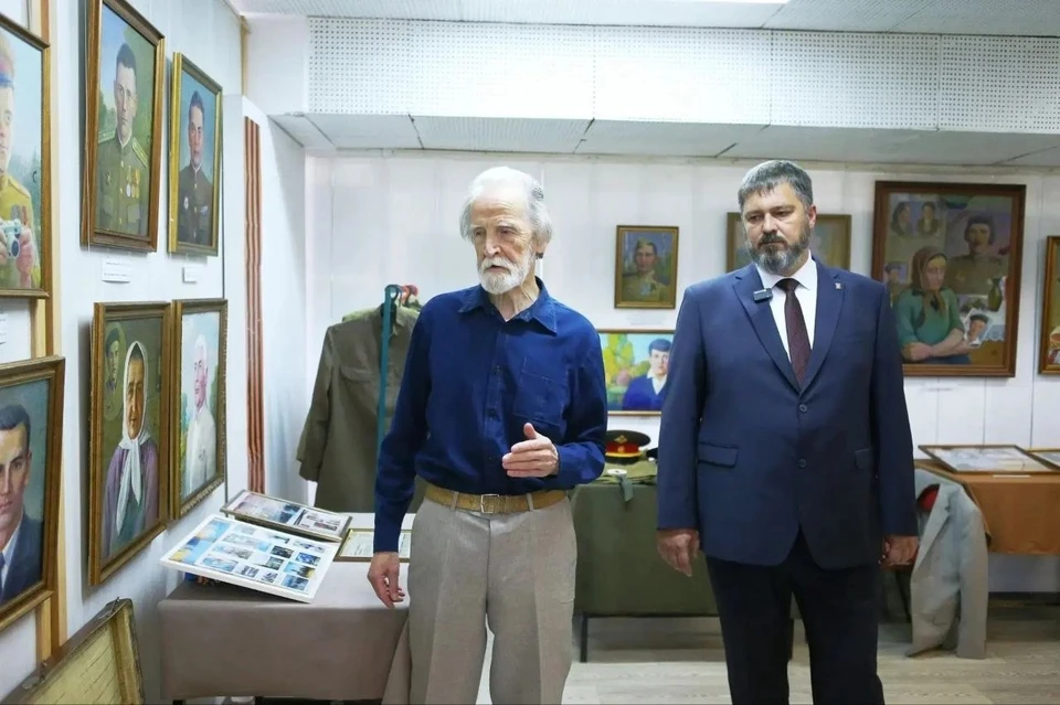 Выставка «Портреты войны» открылась в Дзержинске. Фото: телеграм-канал Михаила Клинкова