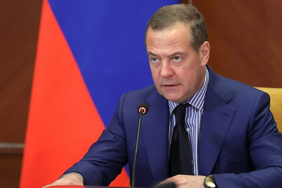 Заместитель председателя Совета безопасности Российской Федерации Дмитрий Медведев. Фото: Екатерина Штукина / POOL / TACC