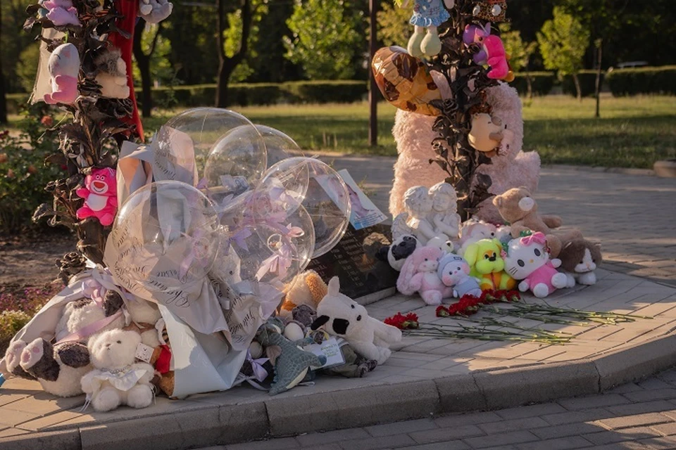 Активисты МГЕР в Донецке почтили память погибших при атаке ВСУ под Геленджиком. Фото: Минмол ДНР
