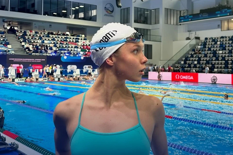 Чемпион Европы Кира Манохина. Фото: Федерация водных видов спорта России | vk.ru/rusaquatics_swim