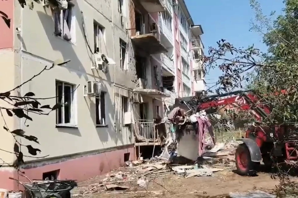 Последствия атаки БПЛА в Краснодаре