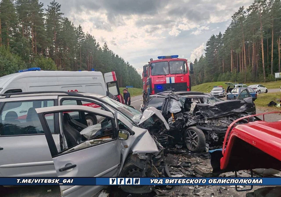 Смертельное ДТП в Докщицком районе произошло днем 31 августа. Фото: УГАИ УВД Витебского облисполкома.