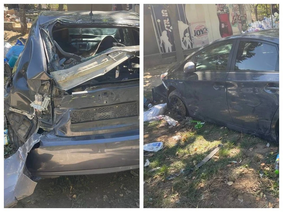 В Кожушне 21-летний парень врезался в бетонный столб на угнанной Toyota. Фото:Politia RM