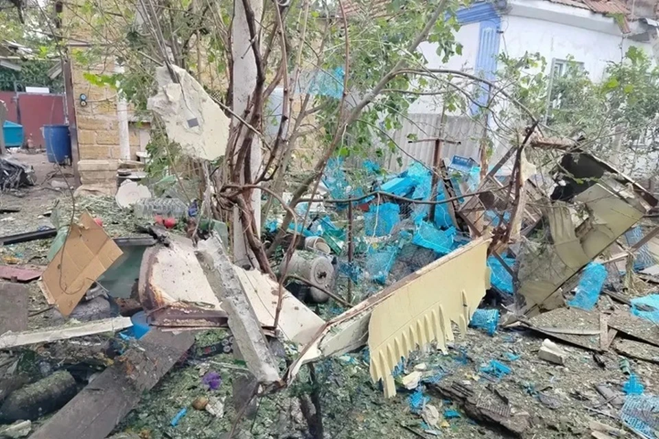Город Таврийск Новокаховского городского округа подвергся воздушной атаке со стороны украинских формирований. Фото: MAX-канал Владимира Оганесова