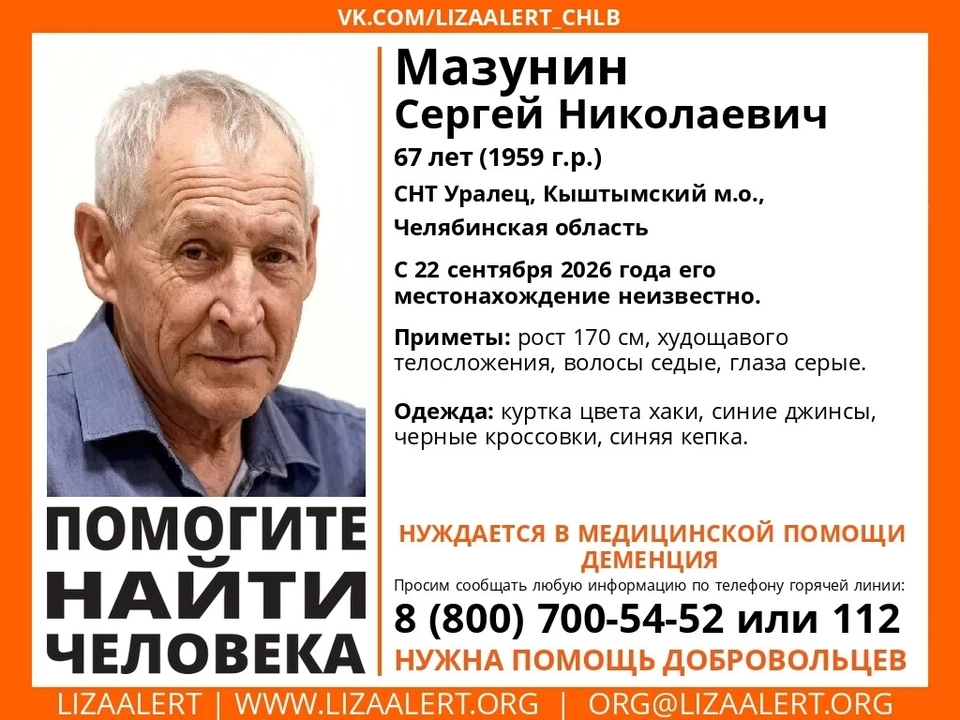 Фото: Поисковый отряд "ЛизаАлерт" Челябинской области / ВКонтакте.